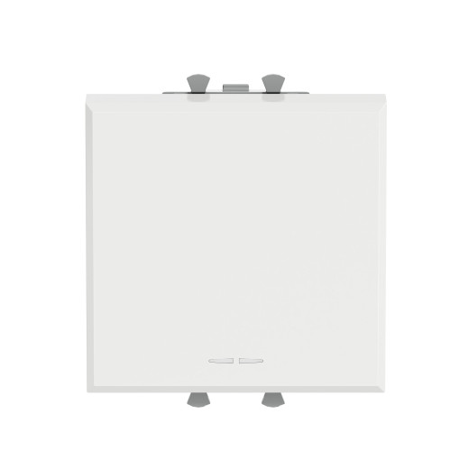 Выключатель одноклавишный модульный, Avanti, белое облако, 2 модуля