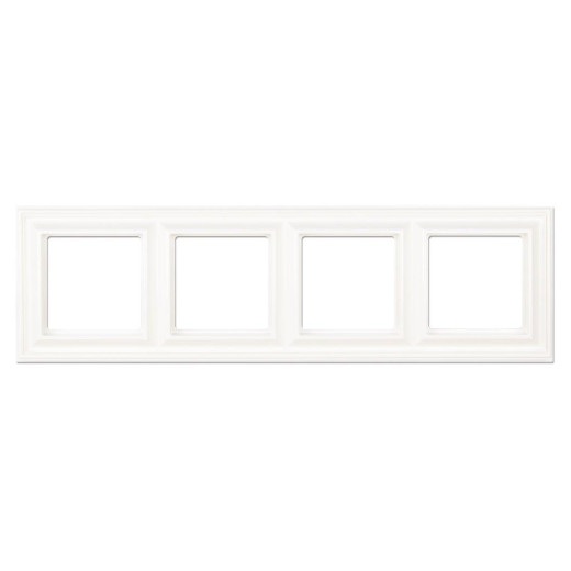 Рамка 4-поста, термопласт, белый, Eco Deco