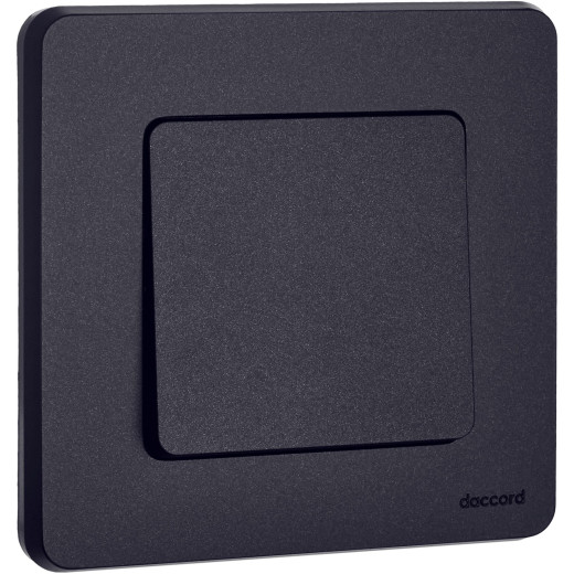 Выключатель кнопочный одноклавишный - Legrand/Daccord Inspiria - с нормально-открытым контактом 6А 250В безвинтовые зажимы - антрацит