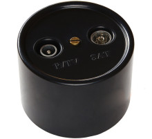 BIRONI Лизетта Пластик Черный Розетка ТV/FM