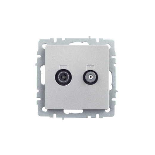 BRITE Роз. двойная TV+SAT РТВ/РСп12-БрА алюм. IEK