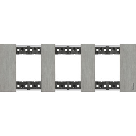 BT Living now Сталь Рамка немецкий стандарт 3 поста (2+2+2 мод).