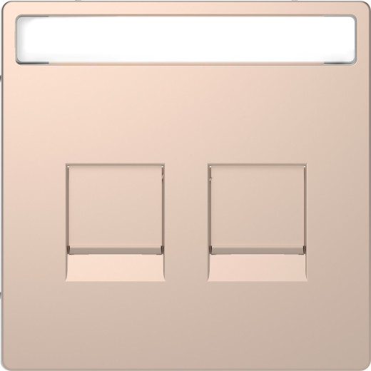 MERTEN D-Life ЦЕНТРАЛЬНАЯ НАКЛАДКА д/2-х модульных разъемов, ШАМПАНЬ