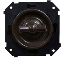 BIRONI Шедель Пластик Коричневый Выключатель 1-кл (скрытый монтаж)