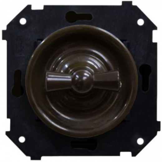 Шедель Пластик Коричневый Выключатель 1-кл (скрытый монтаж)