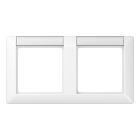 JUNG Рамка 2-кратная с полем для надписи для горизонтальной установки белая