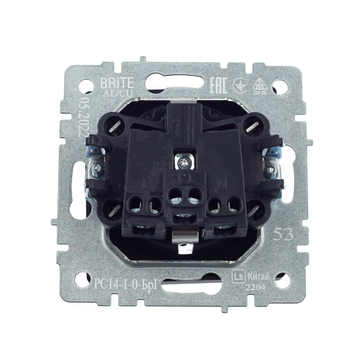 BRITE Роз. с з/к/ш 16А РС14-1-0-БрГ граф. IEK