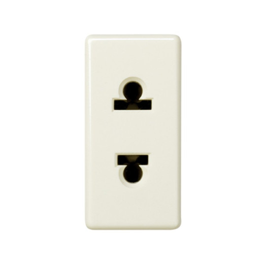 Розетка 2P евро-американская, узкая, 16А 250В, S27, сл.кость