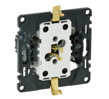 Legrand Valena Мех IN'MATIC Розетка 2-ная с/з, со шторками, безвинт. зажим.