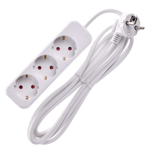 UMA Удлинитель У03 3 места 3м 3х1мм2 10А бел. IEK