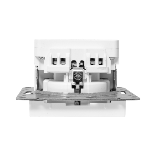 Механизм розетки с USB-A+С - 2шт, 16А, с заземлением, со шторками, белый Эпика EKF