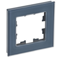 IEK BRITE DECOR Маренго матовый стекло Рамка 1-мест. РУ-1-2-Бр