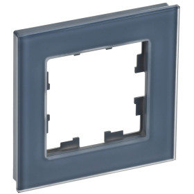 IEK BRITE DECOR Маренго матовый стекло Рамка 1-мест. РУ-1-2-Бр