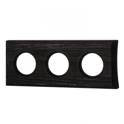 Шедель Бук Угольно-черный Рамка 3-ая на бревно 280мм (скрытый монтаж)