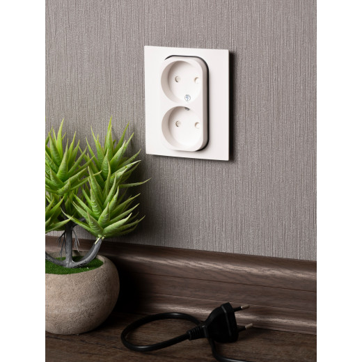 Стокгольм Механизм Розетки 2-местной б/з 10А автоматические клеммы белый с защ. штор. EKF PROxima