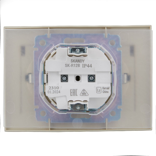 SKANDY Роз. 2-я с кр. 16А в сб IP44 SK-R12B беж. IEK
