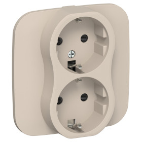 FLITE Роз. 2-я с з/к/ш б/к 16А РСш12-1-А-ФлЛ льн. IEK