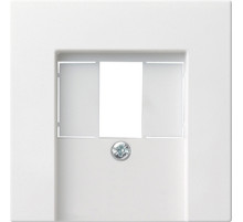 Gira S-55 Бел Накладка ТЛФ розетки TAE, аудиорозетки(110910),USB (107000) с шильдиком