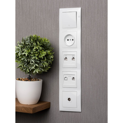 Валенсия рамка 5-местная белая EKF PROxima