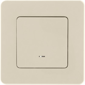 Legrand/Daccord INSPIRIA Слоновая кость Выключатель одноклавишный с подсветкой/индикацией 10 AX - 250 В.
