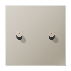 JUNG Центральная плата, 1 пост, 2 тумблера, конус с окошком металлическое исполнение нержавеющая сталь серия LS