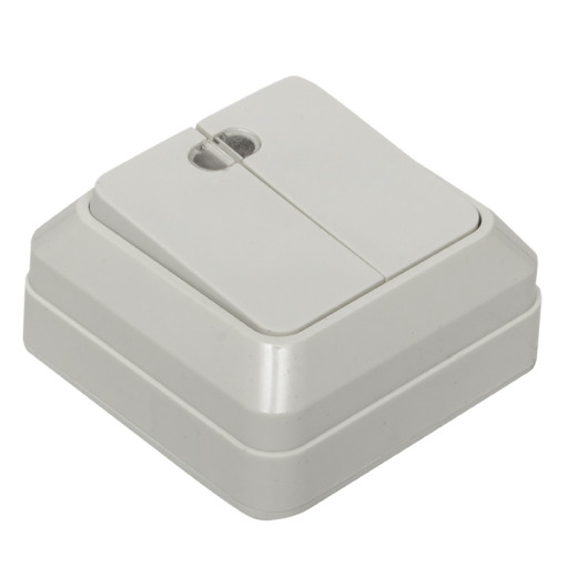 Рим Выключатель 2-клавишный с индикатором 10А белый EKF