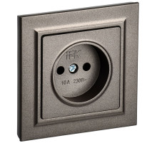 IEK BRITE Темн.бронза Розетка без з/к/ш 10А в сборе РСР10-1-0-БрТБ