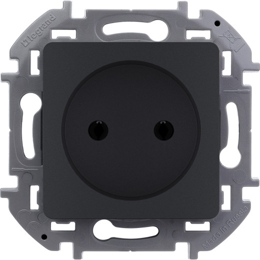 Розетка без заземления - Legrand/Daccord Inspiria - без шторок 16А 250В винтовые зажимы - антрацит