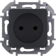 Розетка без заземления - Legrand/Daccord Inspiria - без шторок 16А 250В винтовые зажимы - антрацит