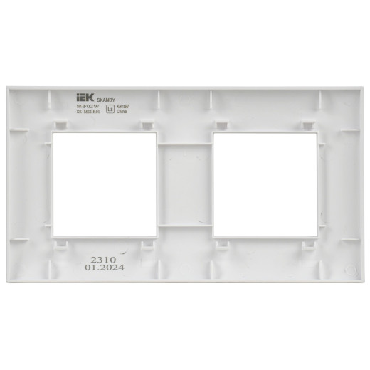 SKANDY Рамка 2-мест. SK-F02W арк. бел. IEK
