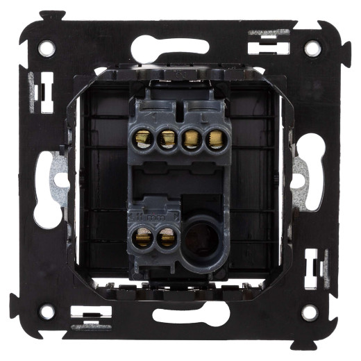 Переключатель одноклавишный в стену, Avanti, черный матовый