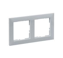 Legrand/Daccord SUNO Алюминий Рамка декоративная универсальная 2-постовая.
