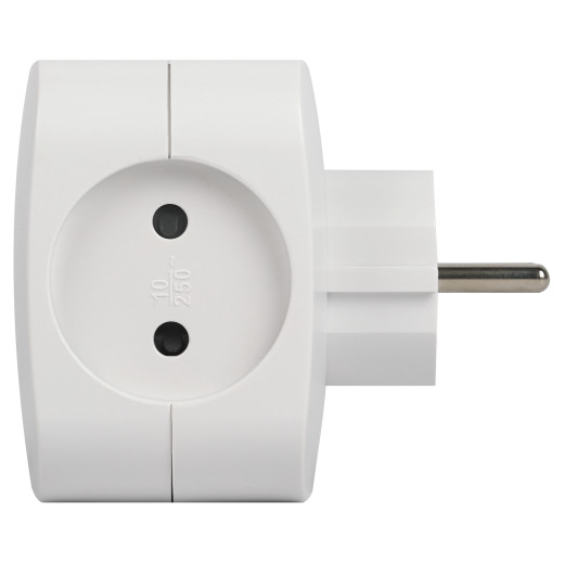 Разветвитель электрический ЭРА SP-4-USB-W на 4 розетки + 2xUSB 2400mA без заземления 10А белый