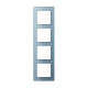 Рамка для вертикальной и горизонтальной установки, 4 поста, стекло, серо-голубой, A CREATION