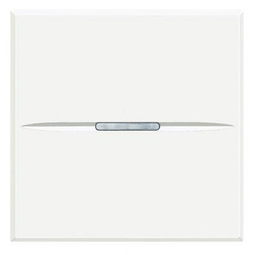 Axolute. Выключатель аксиальный одноклавишный 10А 250В. Винтовые клеммы. 2 модуля. Цвет Белый