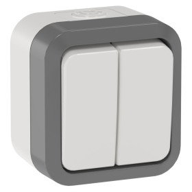 IEK TORS Выключ. двухкл. прох. 10А IP55 TS225 сер-бел