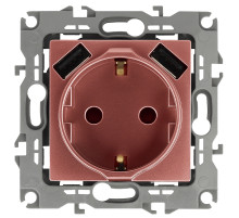 ЭРА Розетка Серия 12 12-4109-14 2P+E 16A-250В штор. с 2xUSB 5В-3А медь