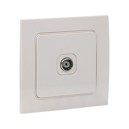 Стокгольм Механизм Розетки TV 1-местной оконечной 75Ом 5-862МГц винтовые клеммы белый EKF PROxima