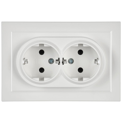 BRITE Роз. 2-я с з/к без з/ш 16А в сб. РС12-3-БрБ бел. IEK