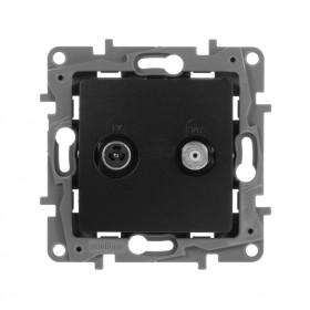 Legrand Etika Антрацит Розетка TV/SAT 2-х кабельная.