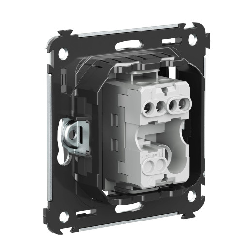 Выключатель одноклавишный в стену, Avanti, черный квадрат