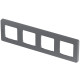 Рамка 4 поста - Legrand/Daccord Inspiria - дымчатый