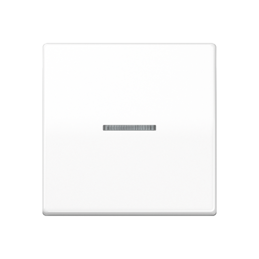 Одинарная клавиша с окошком для балансирных механизмов выключателей (кнопок) с подсветкой, в комплекте с AS90HP (крепежный элемент), дюропласт, белый, AS500