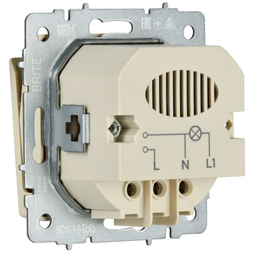 BRITE Выключ. карточный 30А ВС10-1-8-БрКр беж. IEK