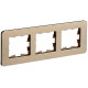 BRITE Рамка 3-мест. РУ-3-1-Бр металл шамп. RE AL IEK