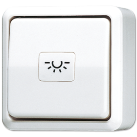 JUNG Кнопка 10A 250V ~  для накладного монтажа, белая