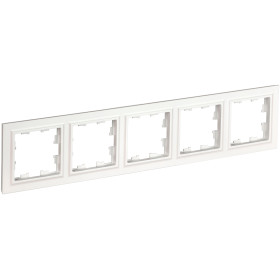 IEK BRITE BASE Белый Рамка 5-м РУ-5-БрБ