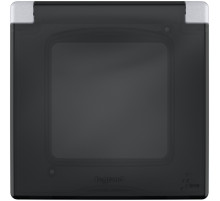 Legrand/Daccord INSPIRIA Алюминий Рамка с защитной крышкой IP 44.