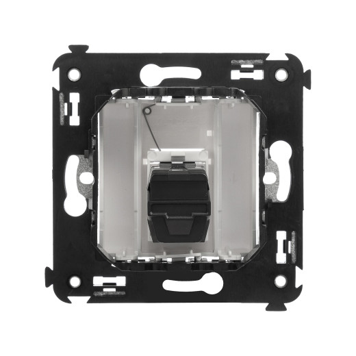 HDMI розетка одинарная в стену, тип А-А, Avanti, белое облако