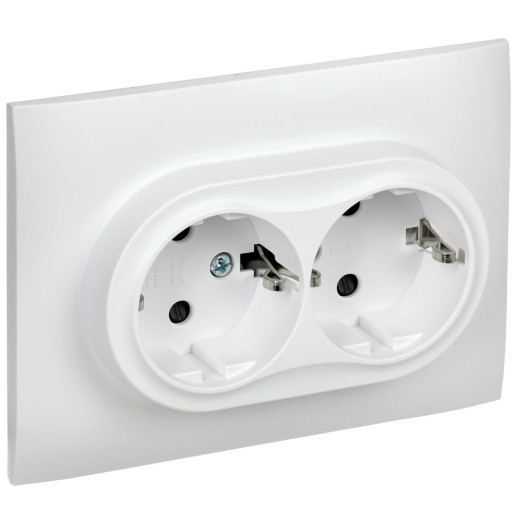 SKANDY Роз. 2-я с з/к/ш 16А в сб. SK-R07W арк. бел. IEK